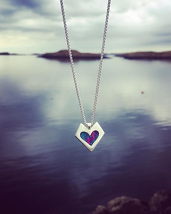 Sterling Silver and Harris Tweed - 18inch Chain 