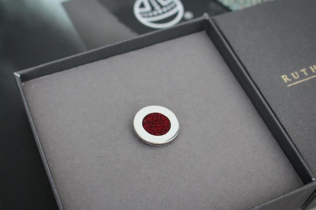 Sterling Silver And Harris Tweed - 16mm