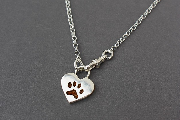 Sterling Silver and Harris Tweed - Approx 20mm with an 18inch chain