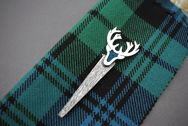 Sterling Silver And Harris Tweed - Approx 85x22mm 