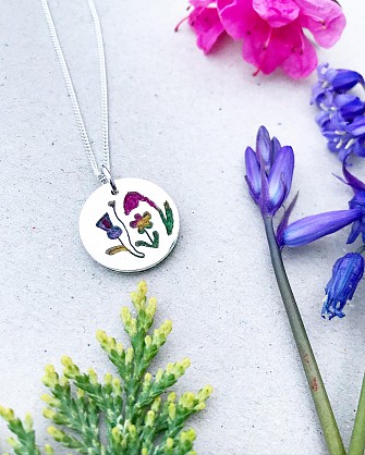 Sterling silver - approx 20mm disc with an 18inch chain 