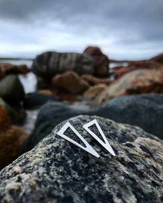 sterling silver - 30x11mm