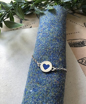 Sterling silver and Harris Tweed 