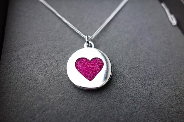 Sterling Silver and Harris Tweed - Approx 20min with an 18inch chain