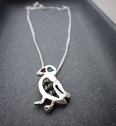 Sterling Silver and Harris Tweed - 20x26mm 