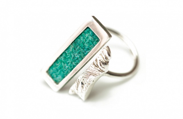 Sterling Silver with Harris Tweed