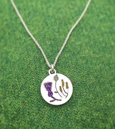 Sterling Silver - 20mm disc - 18inch chain