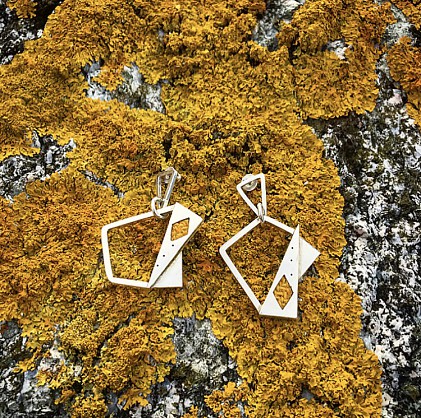 Sterling silver with Harris Tweed 