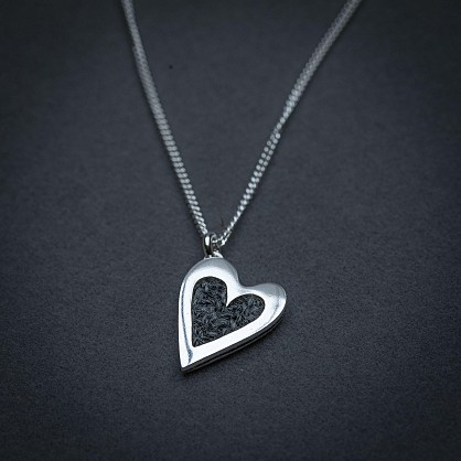 Sterling Silver and Harris Tweed- 15mm - 18inch chain